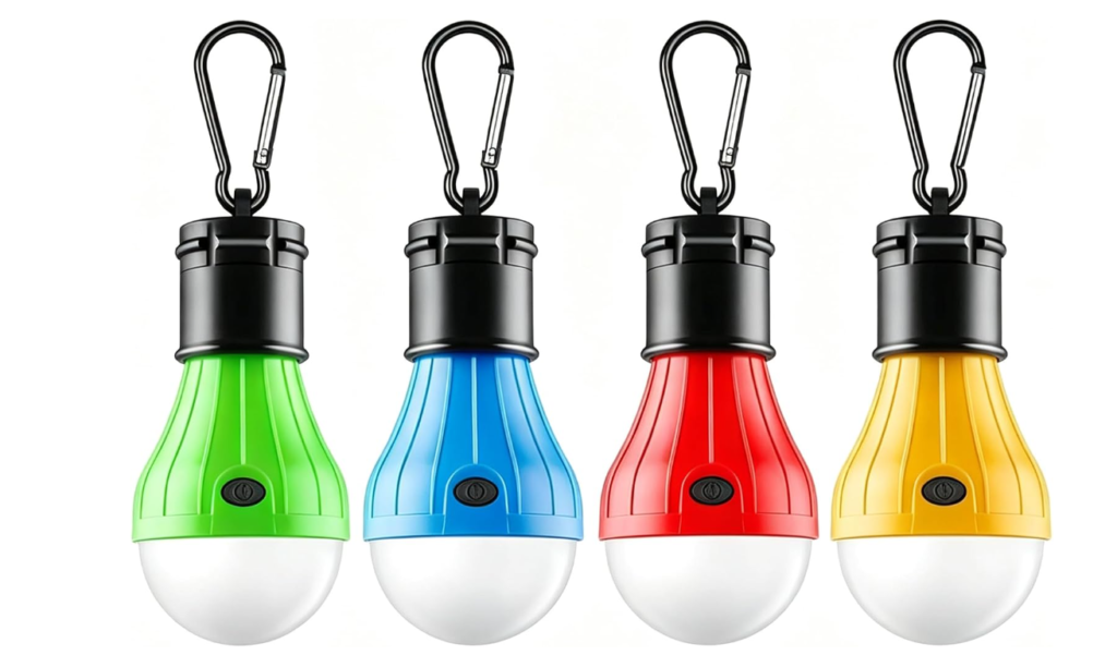 4-Piece Portable LED Camping Lights – Compact Outdoor Lanterns for Camping, Emergencies & Power Outages