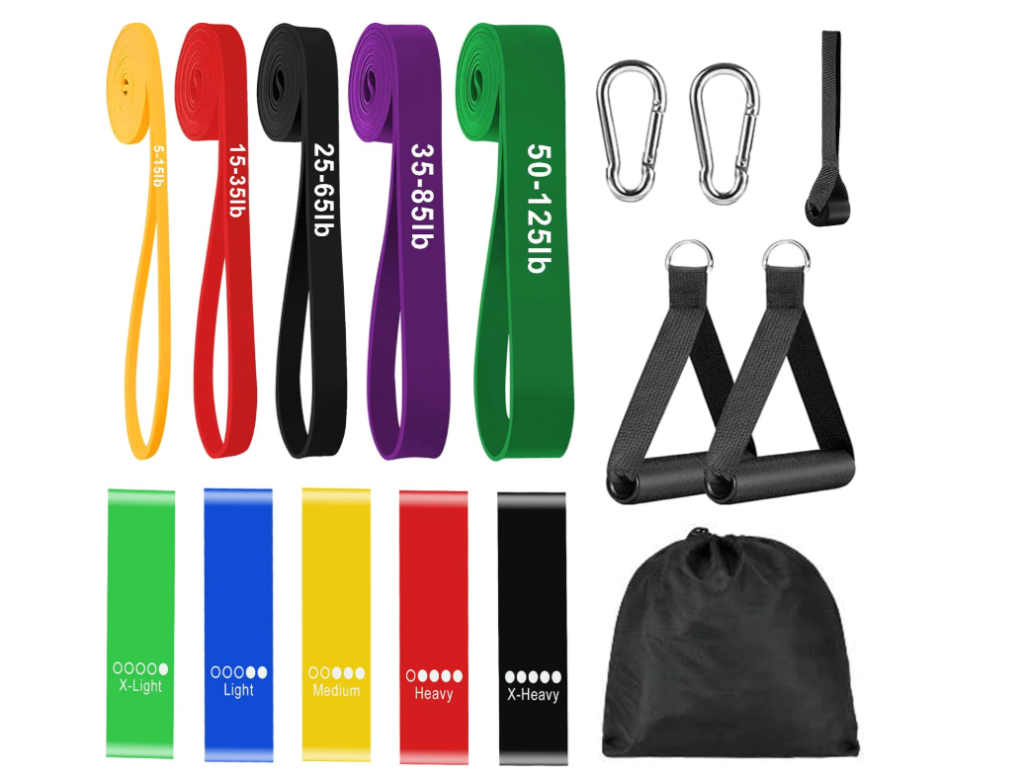 Resistance Bands Set for Home Workouts – Pull Up Exercise & Training Bands for Full Body Strength Training