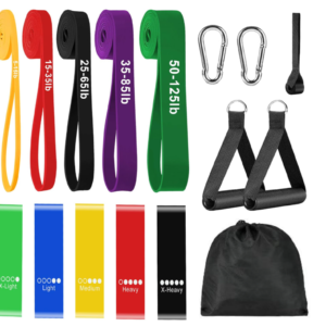 Resistance Bands Set for Home Workouts – Pull Up Exercise & Training Bands for Full Body Strength Training